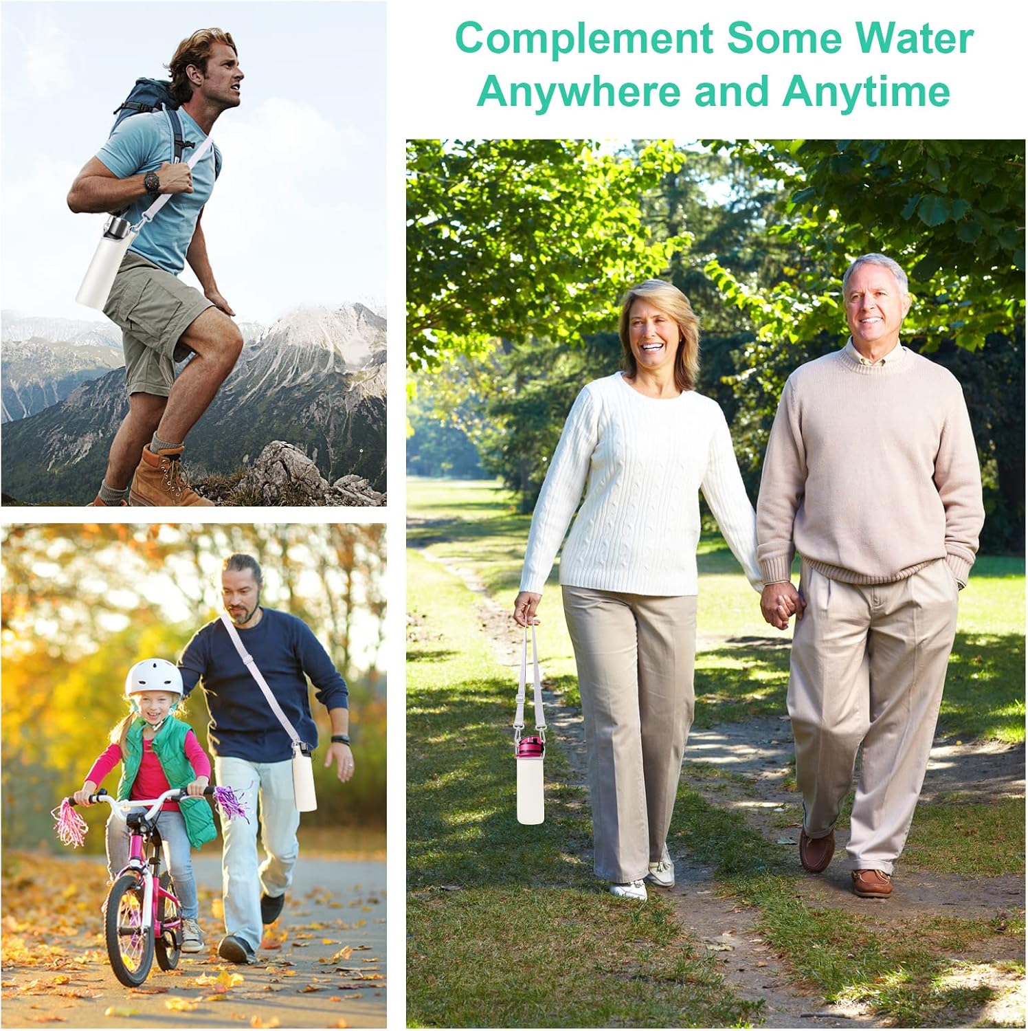 Sublimation Blanks Water Bottle Carriers Bag 26oz Insulated Neoprene Water Bottle Holder Sleeve Tumbler Crossbody Blank Pouch Cover for 750ml with Adjustable Strap for Adult Kids Hiking Walking