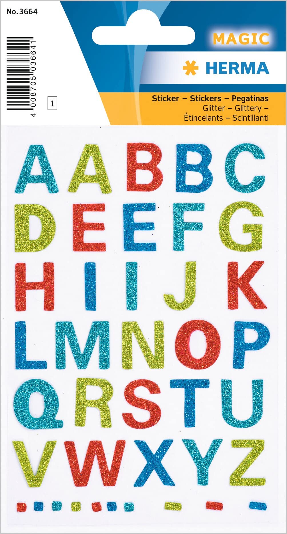 HERMA Glitter Sticker Permanent Letters