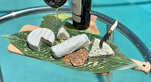 Hojas de papel pergamino para tablas de queso y embutidos, hojas de Sisson Distribution (paquete de 5), grandes tropicales, 20 x 7 pulgadas.