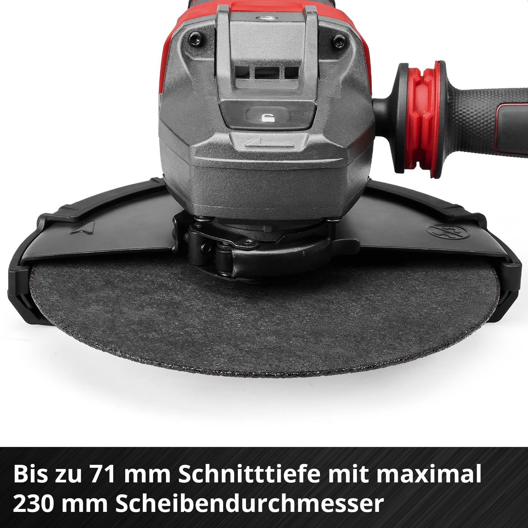 Einhell Professional Winkelschleifer TP-AG 230/2400 | 2400 W | Ø 230 mm | 71 mm Schnitttiefe | drehbarer Griff | Anti-Vibration | Trennschutz | ohne Trennscheibe