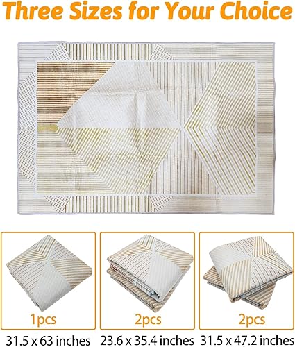 Miniatura 8 de BNOSDM Forros de jaula de conejo, lavables de 63 x 31.5 pulgadas, reutilizables, para conejos, alfombra de mascotas para conejos, chinchillas,