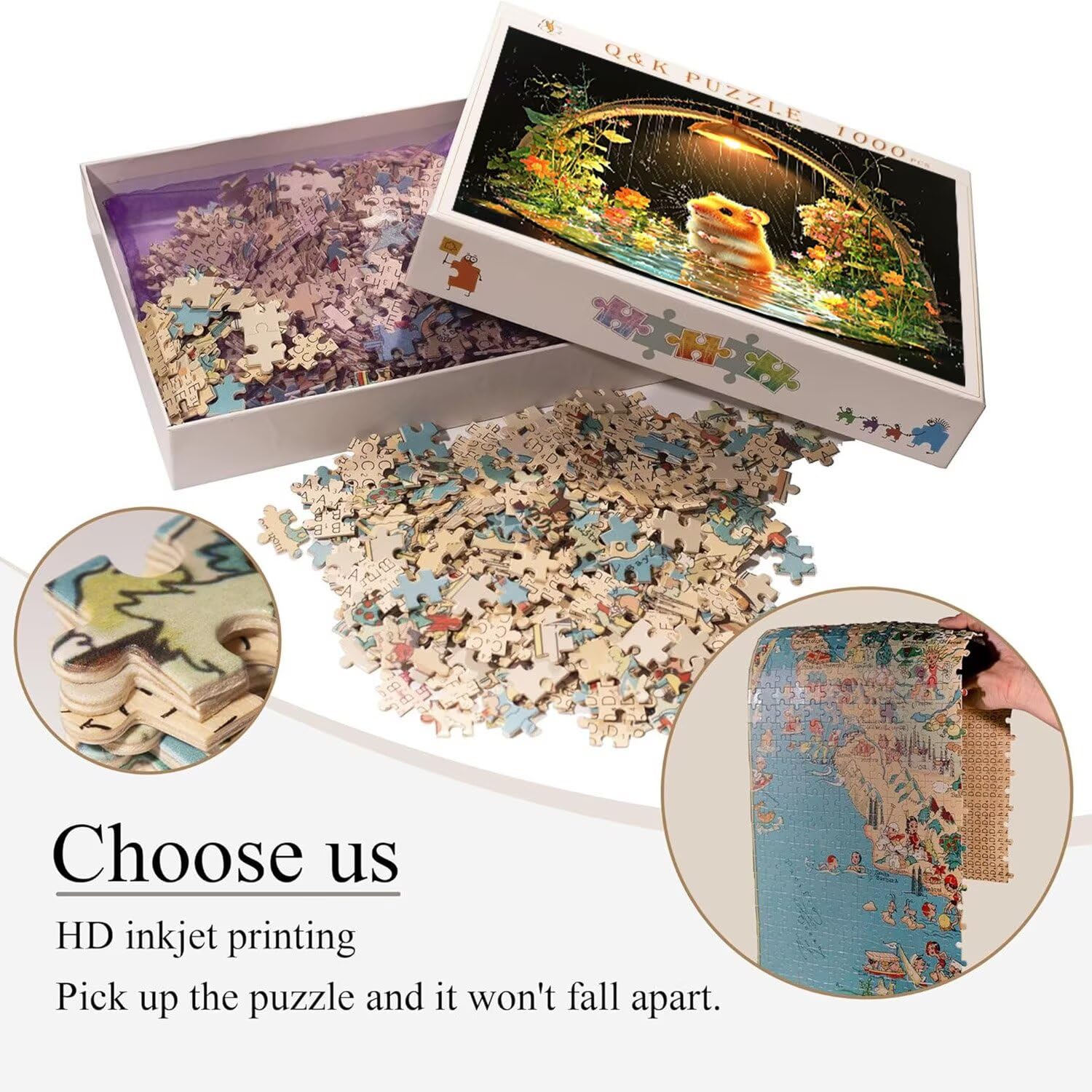 Puzzle in Legno per Adulti 3000 Pezzi | Carino topo| Giocattoli Educativi | Puzzle Adulti E Famiglie Decor | Dimensione Di 122x80cm | Regalo Adultis | Regali Natale (Formato: 48.8x32in) o-423