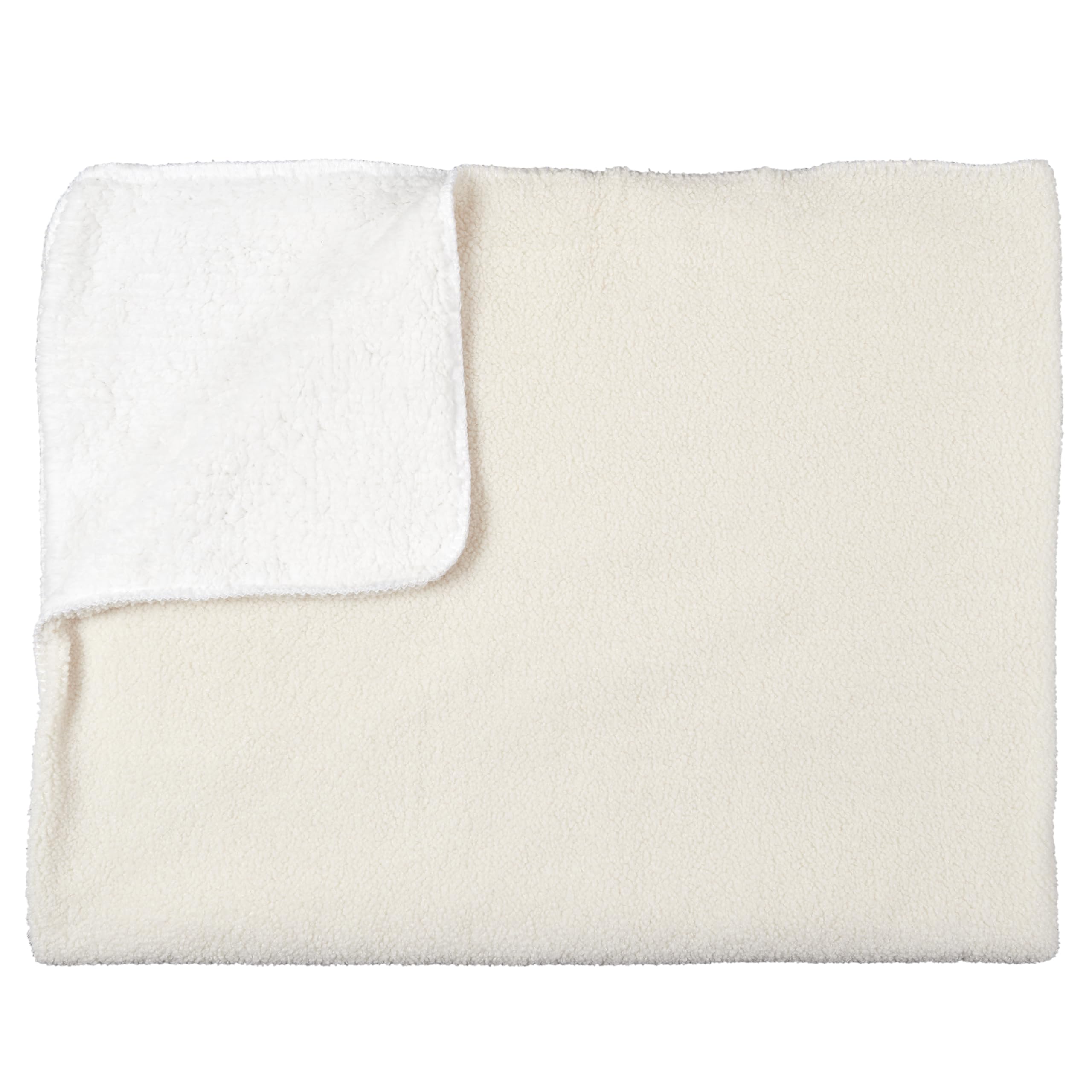 Plaid en polyester doublure sherpa boucle 120 x 150 cm couverture de canape