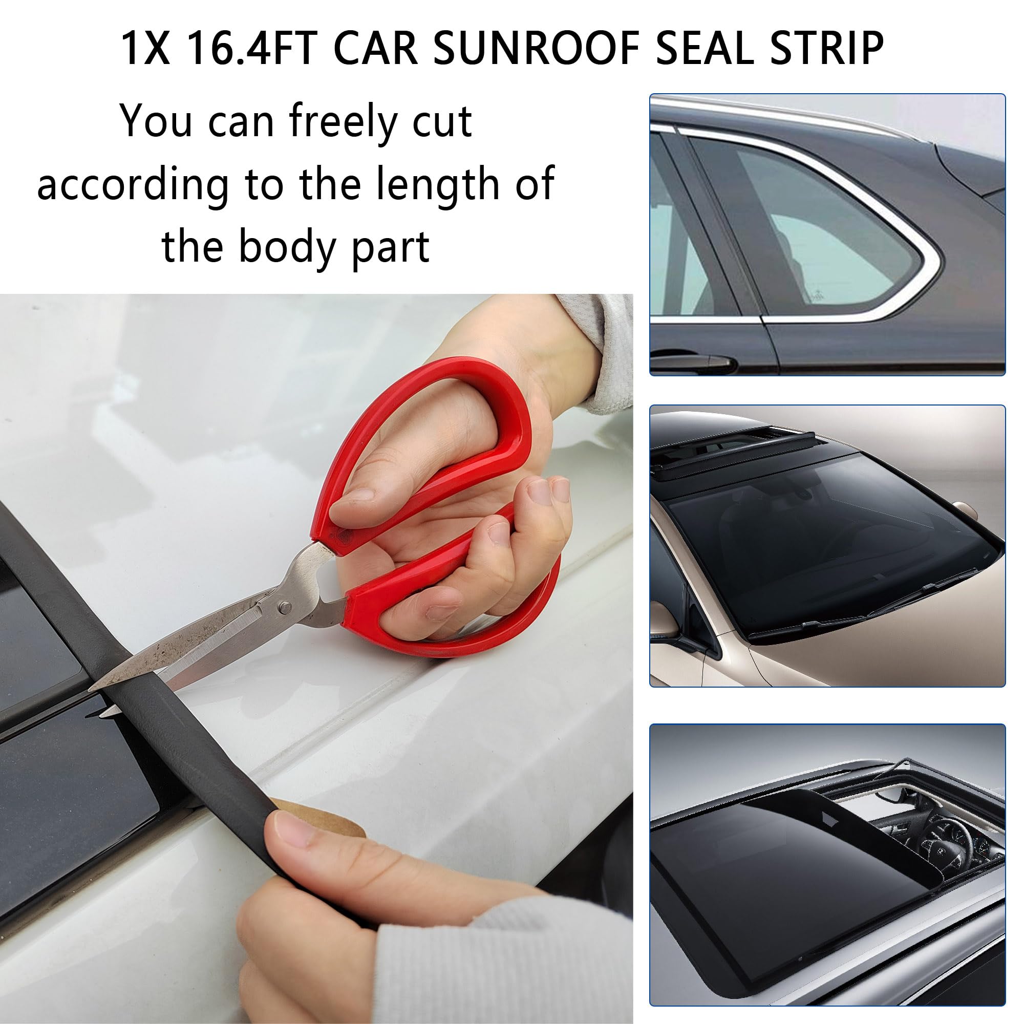 10ft Seal Strip Trim For Car Front Rear Windshield Sunroof Weatherstrip Rubber E