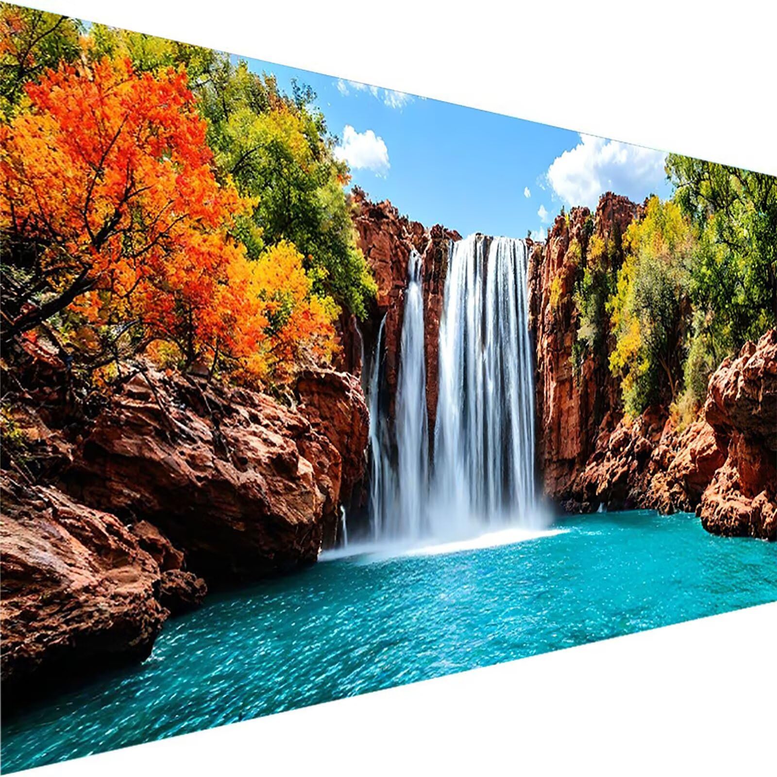 Malen nach Zahlen Kinder Fallen, Geschenke für Mädchen Junge, Bastelset Kinder, Malen nach Zahlen See | Malen nach Zahlen Ohne Rahmen, für Home Wand Dekor Geschenk (60x120cm) Bastelset Erwachsene 5-6