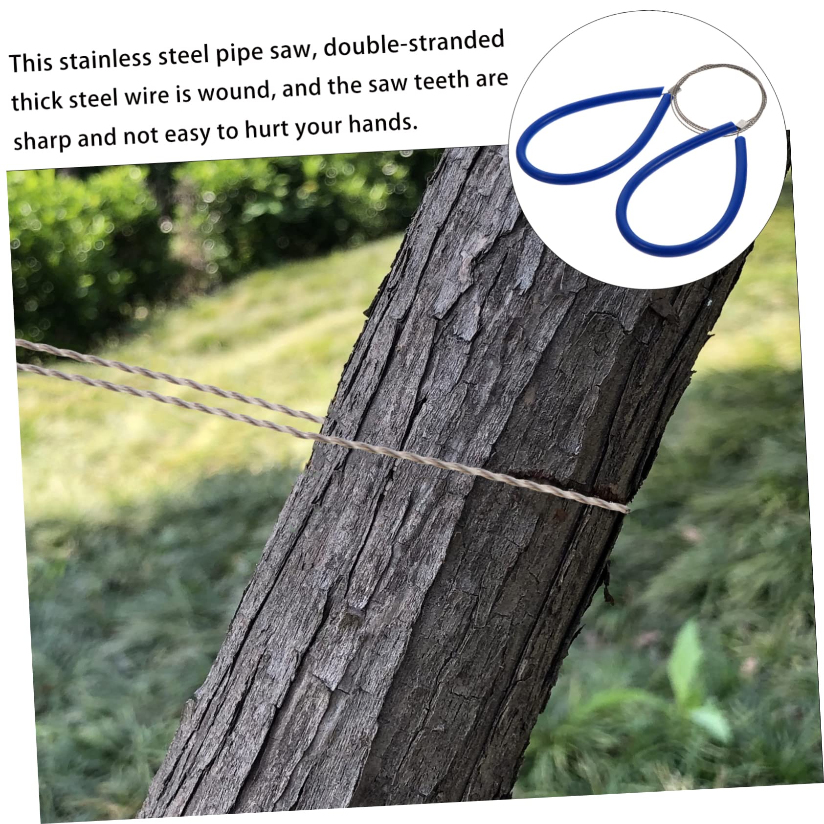 LIOOBO Sturdy Pvc Handle Stainless Steel Wire Saws Essential Survival Gear for Outdoor Activities