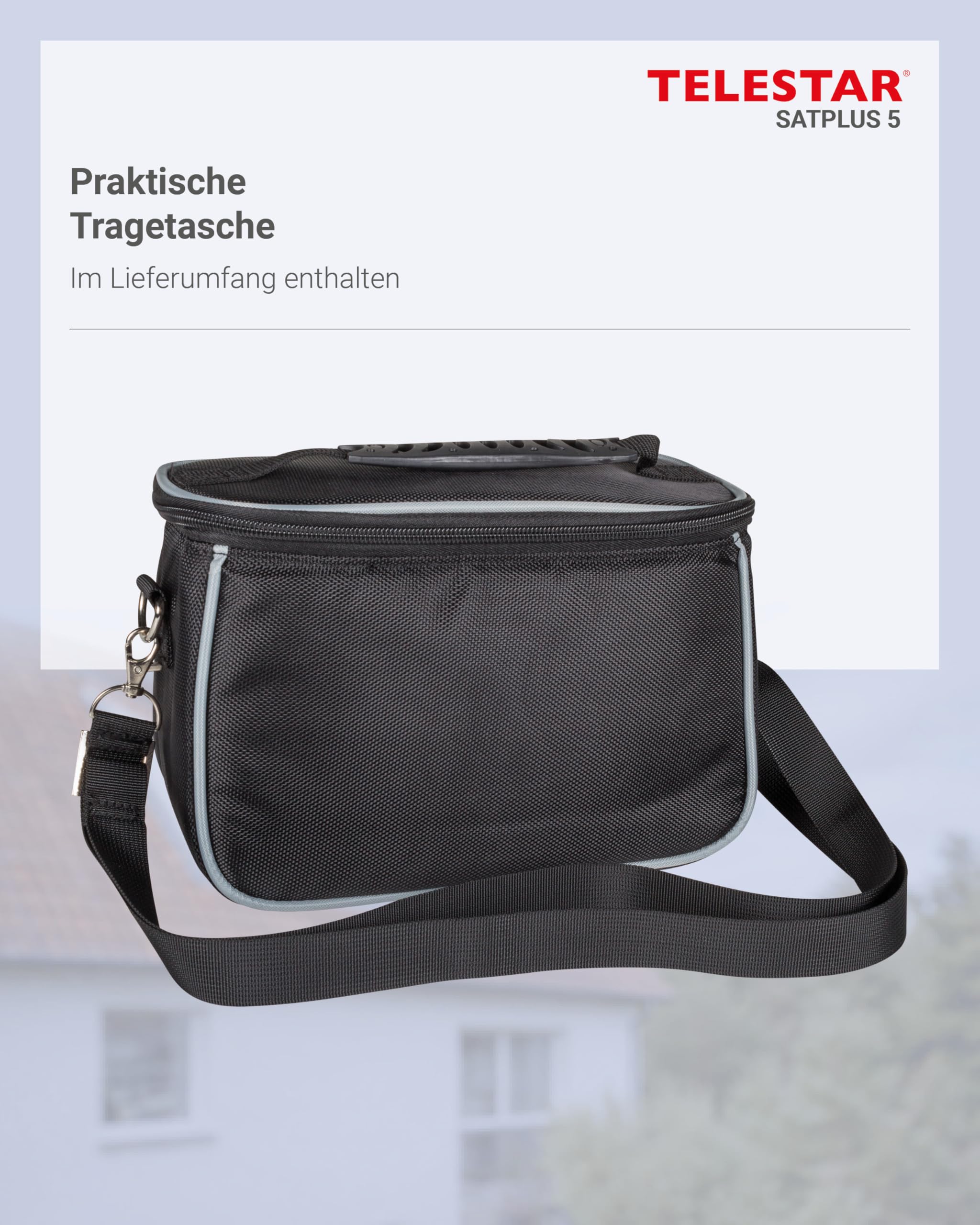 TELESTAR SATPLUS 5 – SAT Messgerät mit Live-TV-Bild | Für DVB-S/DVB-S2/DVB-C/DVB-T2, Unicable, 5″ Bildschirm
