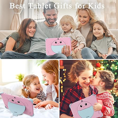 Miniatura 8 de YINOCHE Tableta infantil de 10 pulgadas para niños pequeños, tabletas Android 32G para niños con funda, WiFi, control parental, cámara dual, las