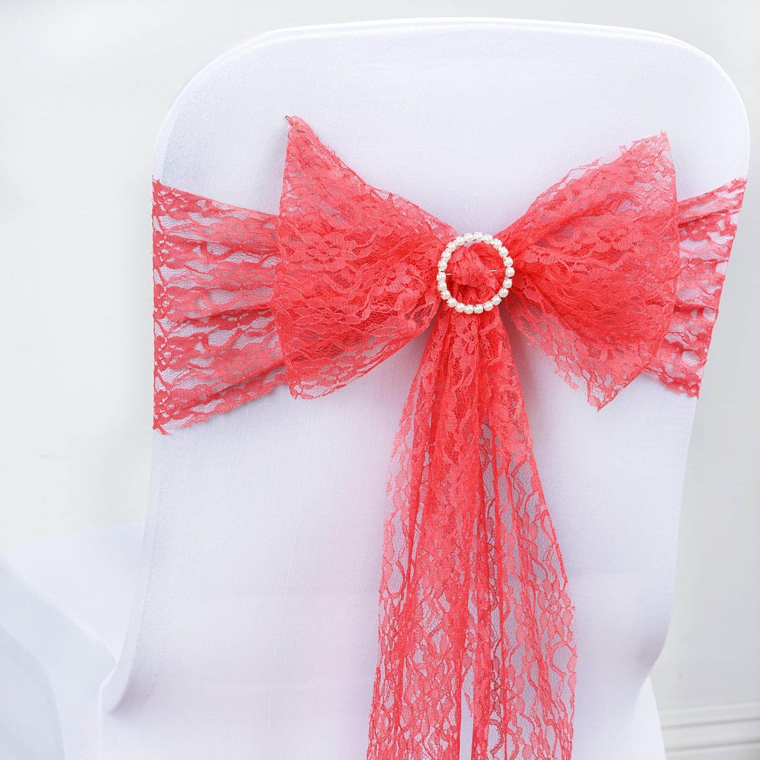 Amazoncom Balsacircle 10 Coral New Lace Chair Sashes Bows Ties Amazoncom Balsacircle 10 Coral New Lace Chair Sashes Bows Ties