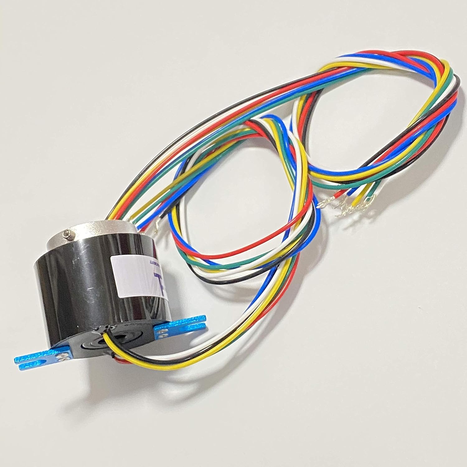 Taidacent Through Hole Conductive Rotary Slip Rings Electrical Brush Ring Rotating Electrical Connector Slip Ring (Inner Diameter 8mm 6 Wires 5A)