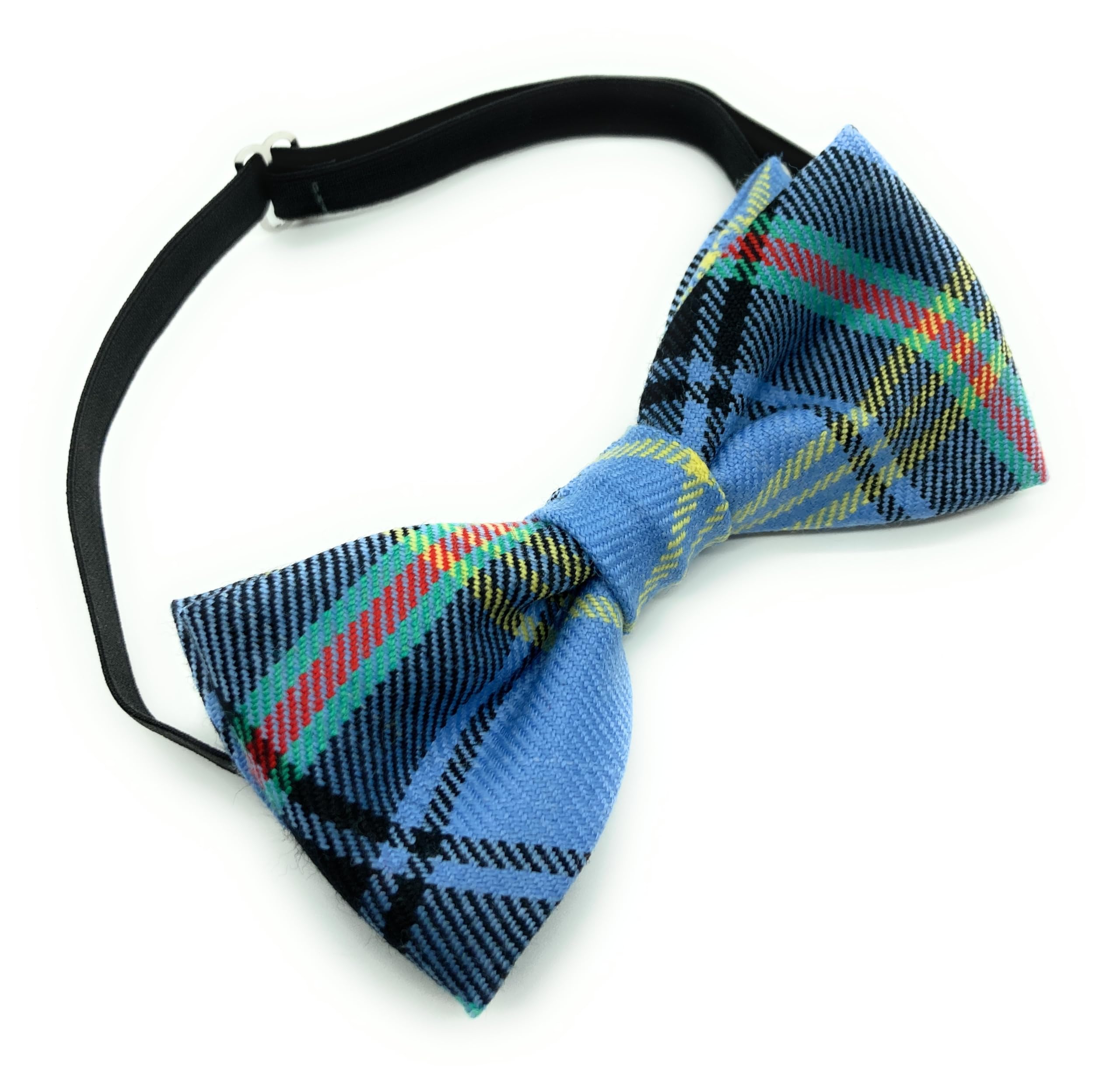 Highland Tweed Multi-Color Gents Pure Wool Bell Of The Borders Tartan Bow Tie Made In Scotland