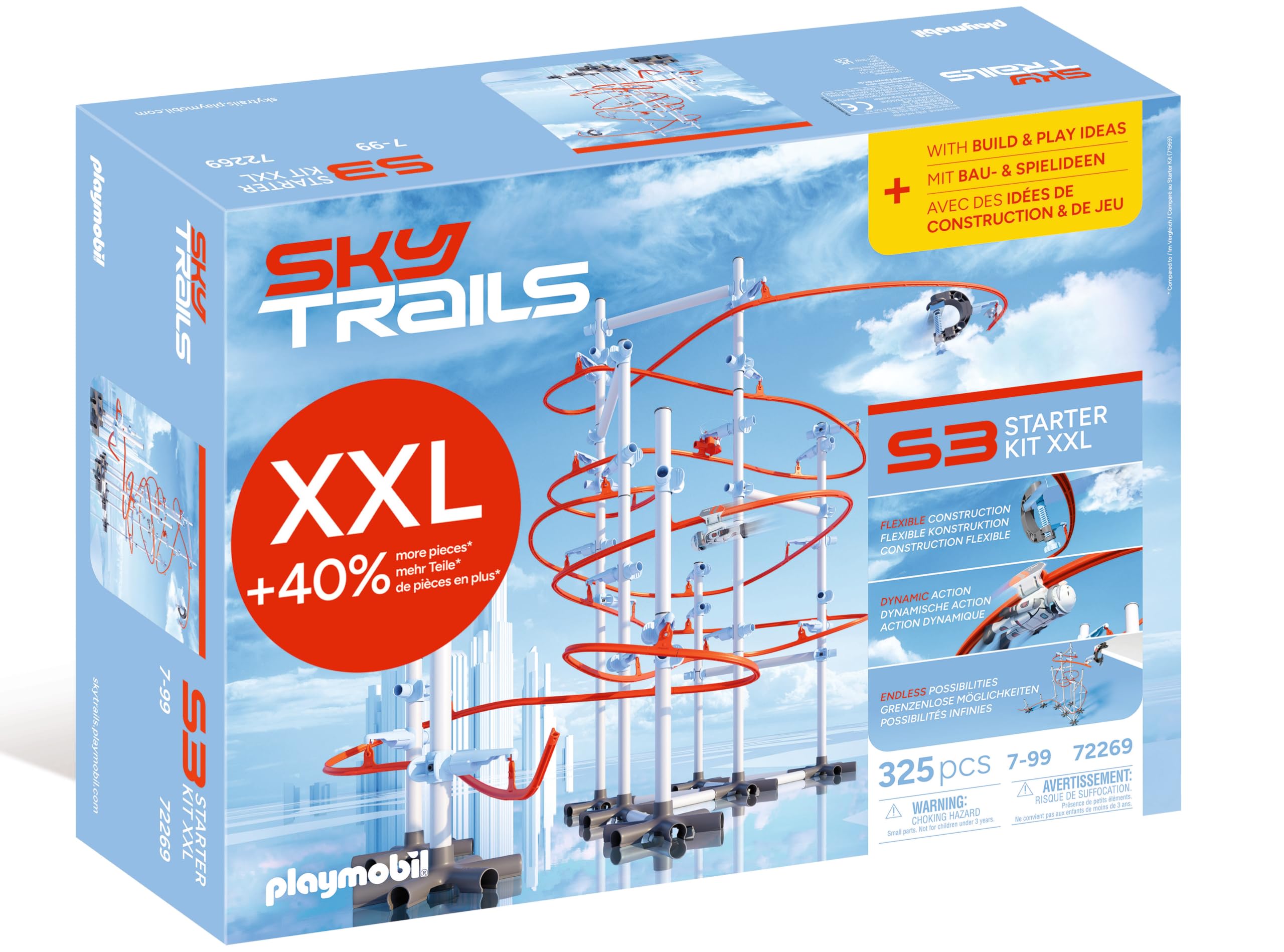PLAYMOBIL Sky Trails | Zestaw startowy XXL | Duży zestaw do budowy tras z bardzo wieloma elementami, akcesoriami i elementami akcji | dla dzieci od 7 lat | 72269