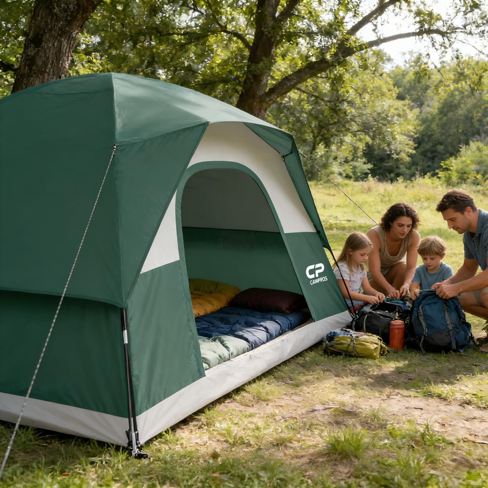 CAMPROS CP Tenda da Campeggio 3/4/6 Posti Impermeabile