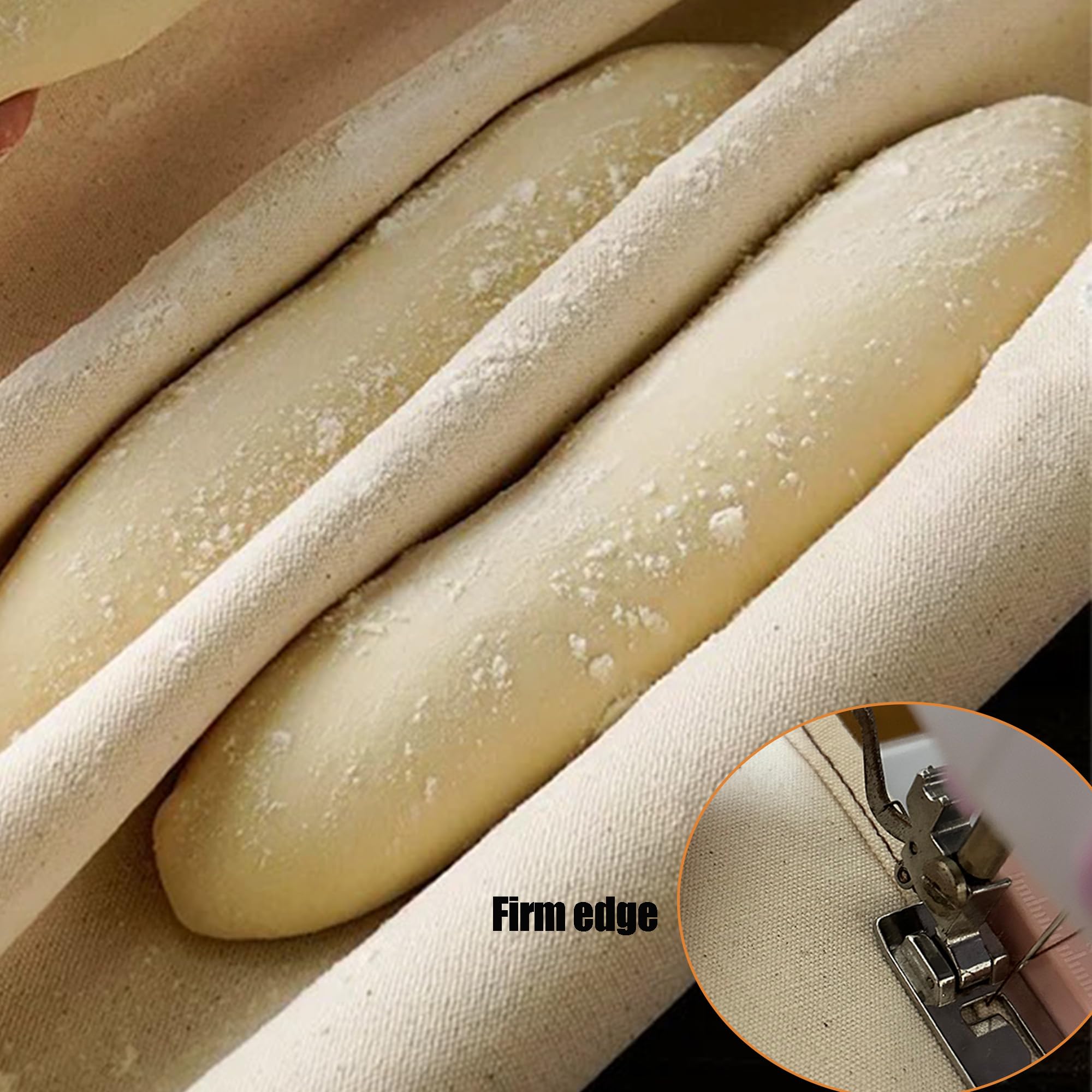 27 * 47inches Extra Large Proofing Cloth for Baking 100% Natural Cotton Bread Cloth Bread Couche for Baguettes Loaves Ciabatta Homemade