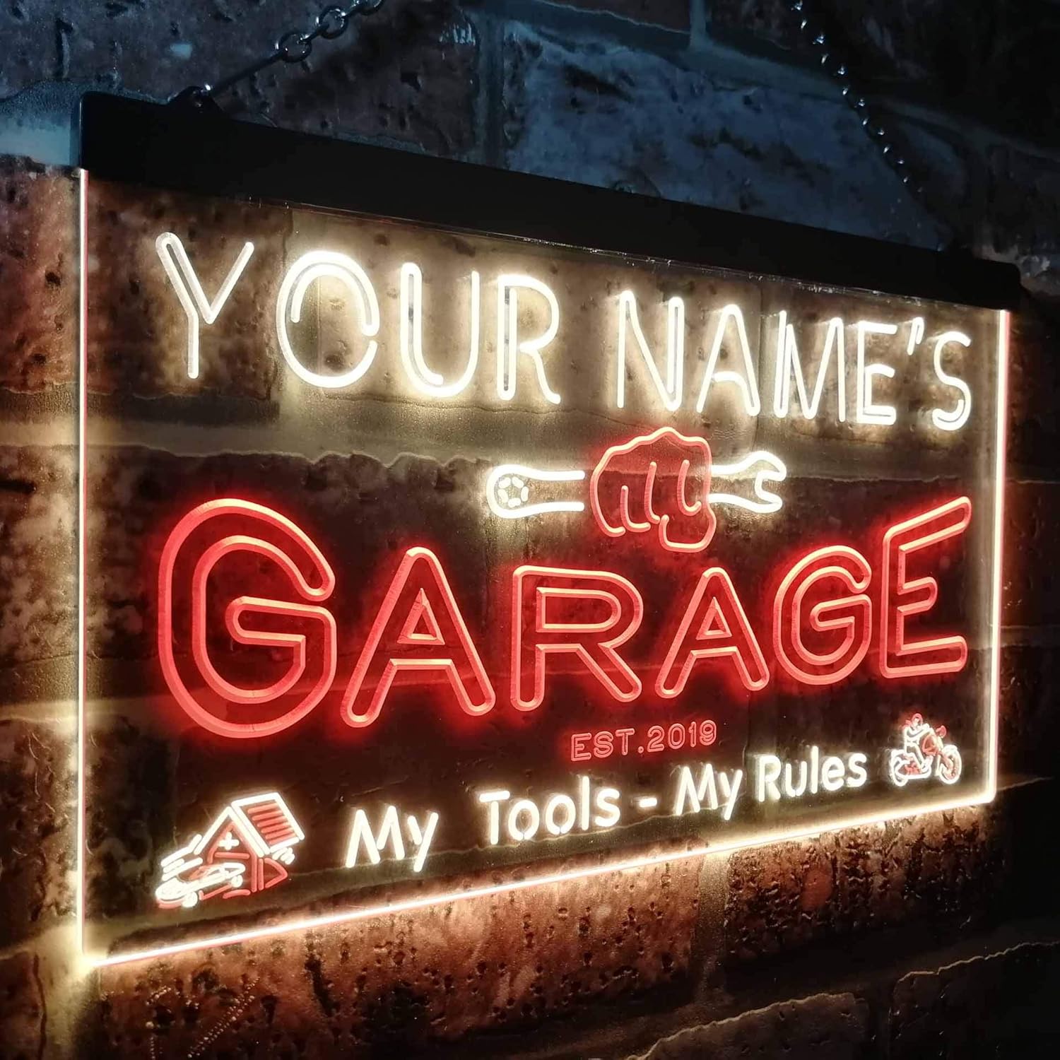 Hоt Dеаlѕ ADVPRO Personalized Your Name Est Year Theme Garage Man Cave Deco Dual Color LED Neon Sign Red & Yellow 24 x 16 st6s64-pp1-tm-ry Suреr Chеар 🛒 ADVPRO Personalized Your Name Est Year Theme Garage Man Cave Deco Dual Color LED Neon Sign Red & Yellow 24 x 16 st6s64-pp1-tm-ry