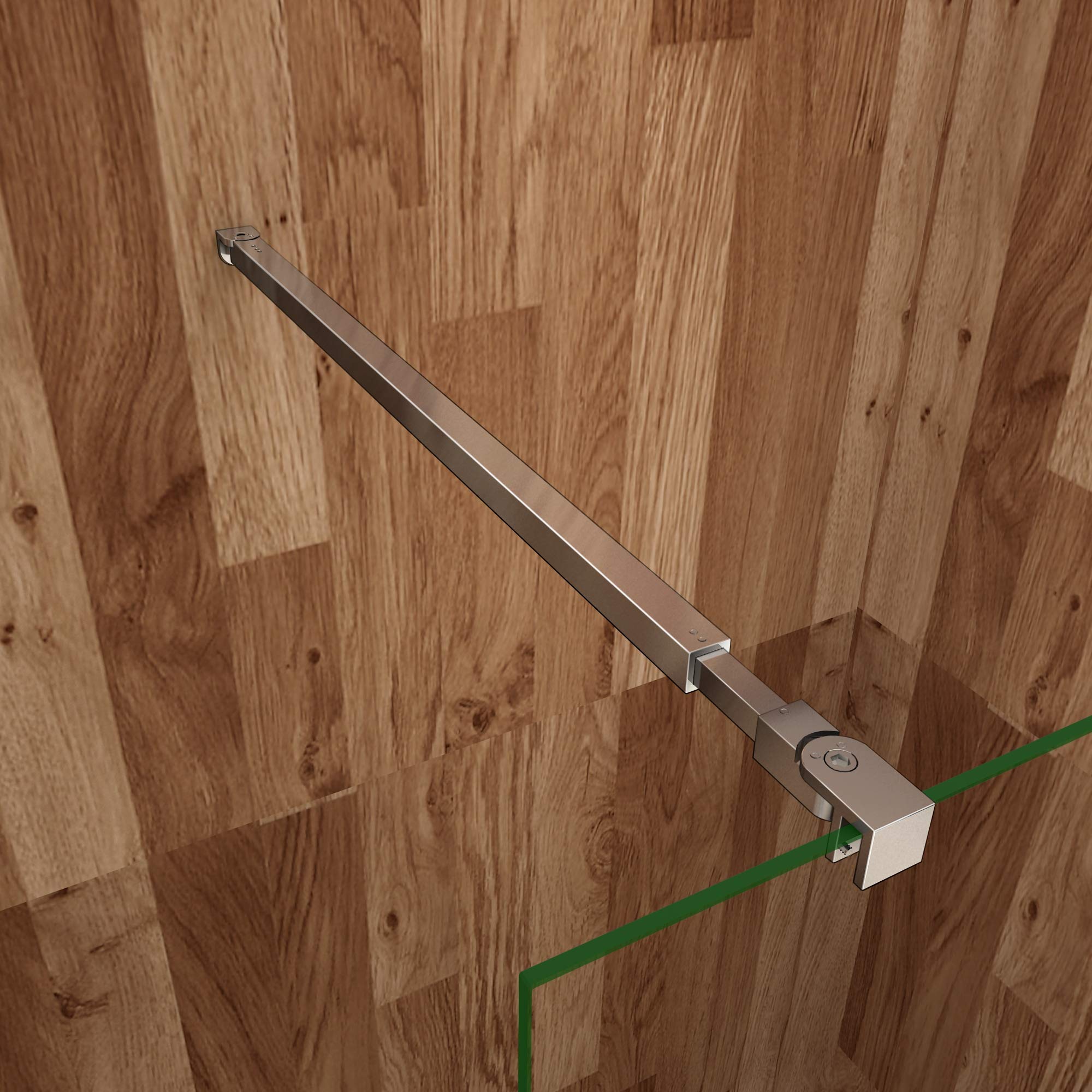 Barra Per Box Doccia Fissa Bagno 73-120cm adatta Per Vetro 6-10mm | Parete Alluminio Cromato Lucido, Barra Stabilizzatrice, regolabile, Lunghezza adatta