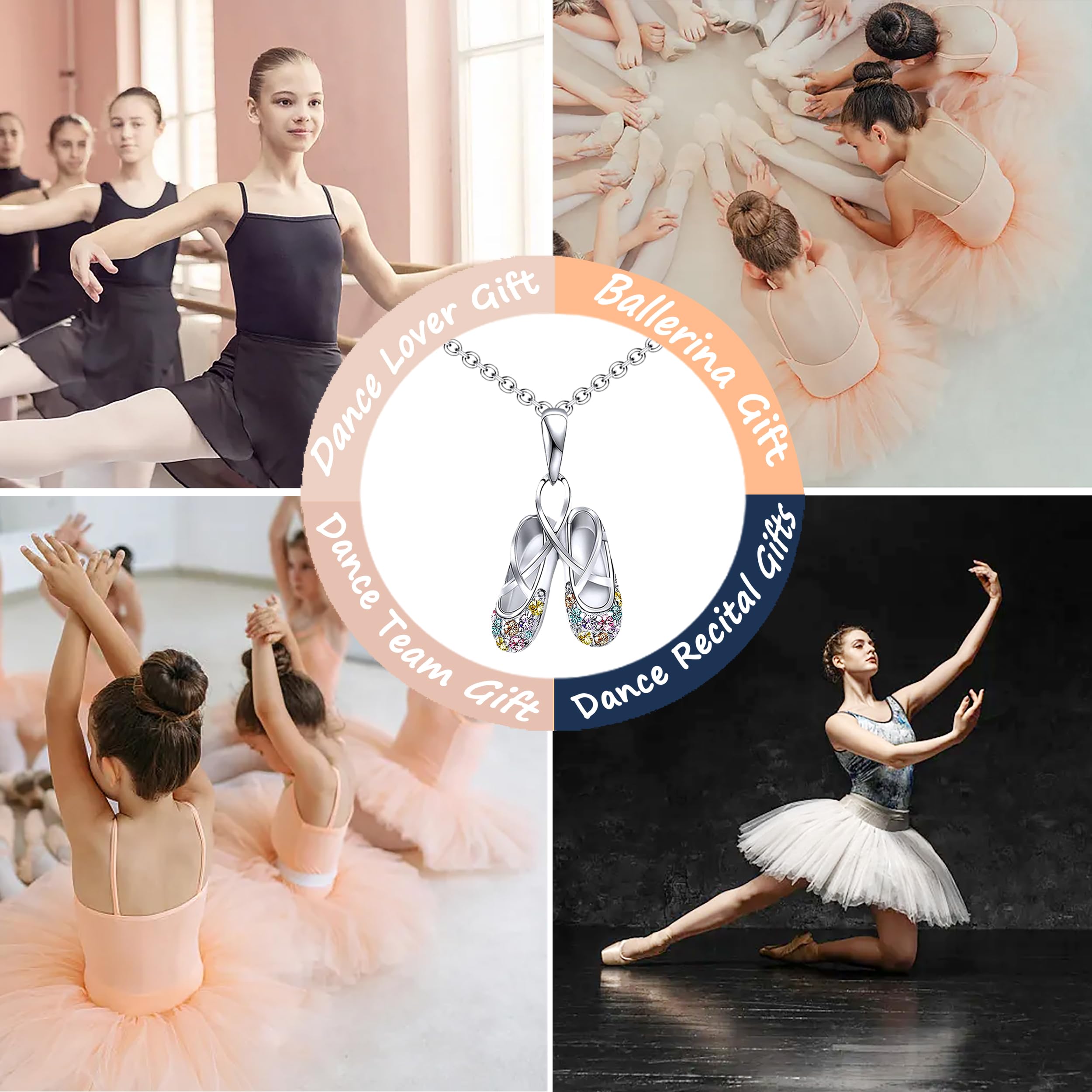 Dance Recital Gifts for Girls, Ballerina Necklace Jewelry, Ballet Gifts for Girls, Ballet Dancer Gifts, Dance Lovers Gifts for Young Girls Recital Dance Team Daughter Granddaughter Niece