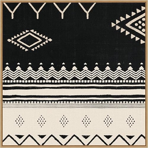 Amanti Art Framed Canvas Wall Art Print (30x30) Geo Textile Crop II by Victoria Barnes Float Framed Canvas Art for Wall Decor, Living Room, Bedroom,