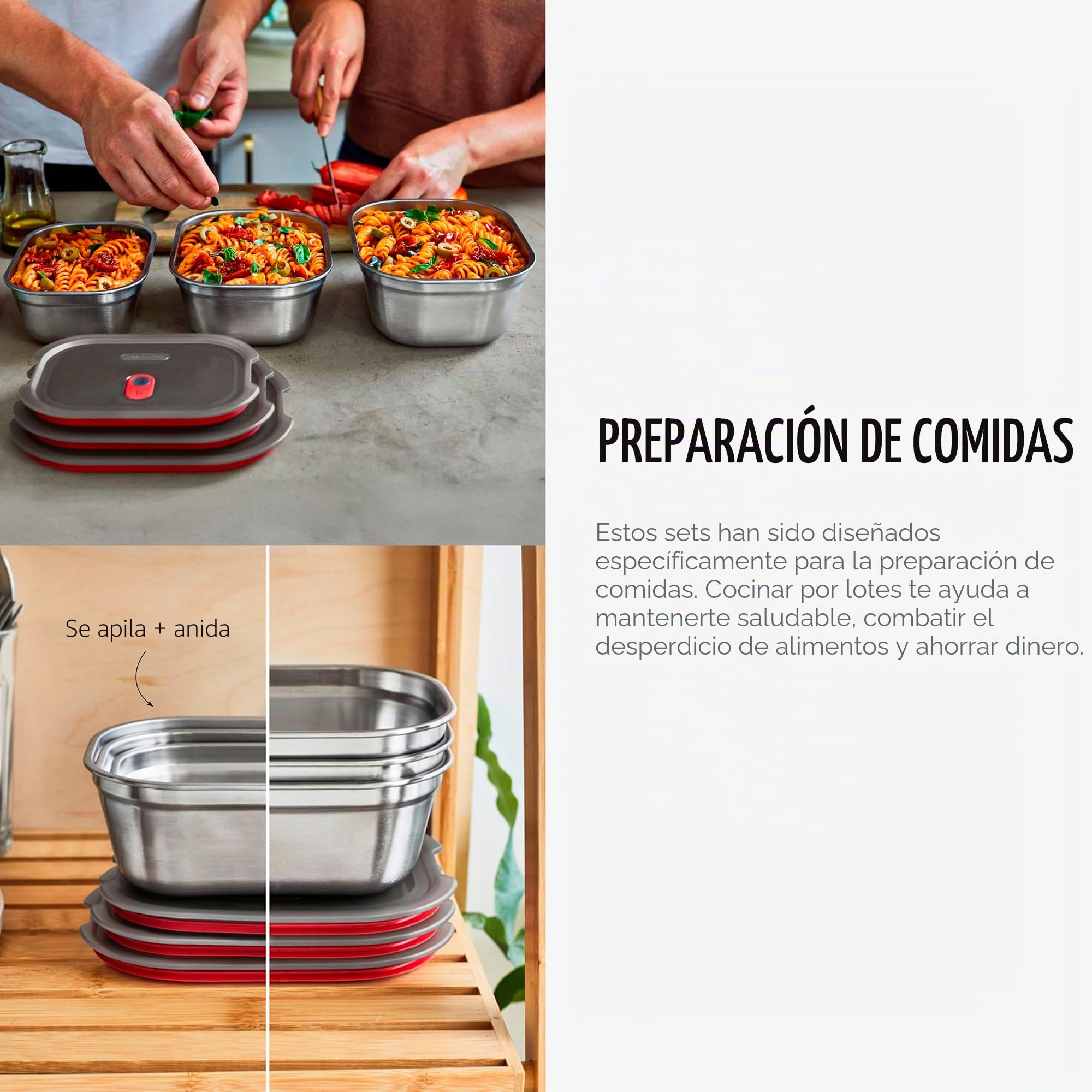BLACK + BLUM Fiambrera de acero inoxidable para microondas, tamaño mediano, 900 ml