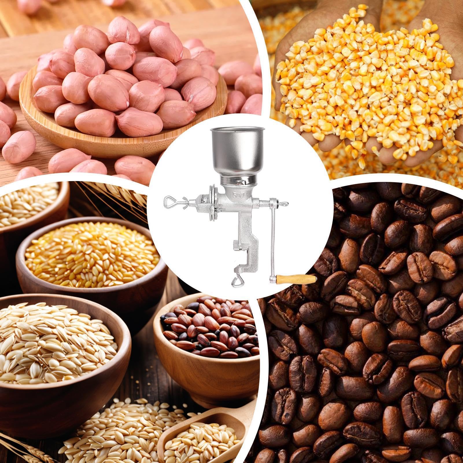 Grano per Farina Regolabile Attrezzo A Manovella In Ghisa | Chicchi di Grano Per Casa Cucina Ristorante Fattoria Cucinare Tortillas Pane Impasto Caffè tura Preparazione Industriale