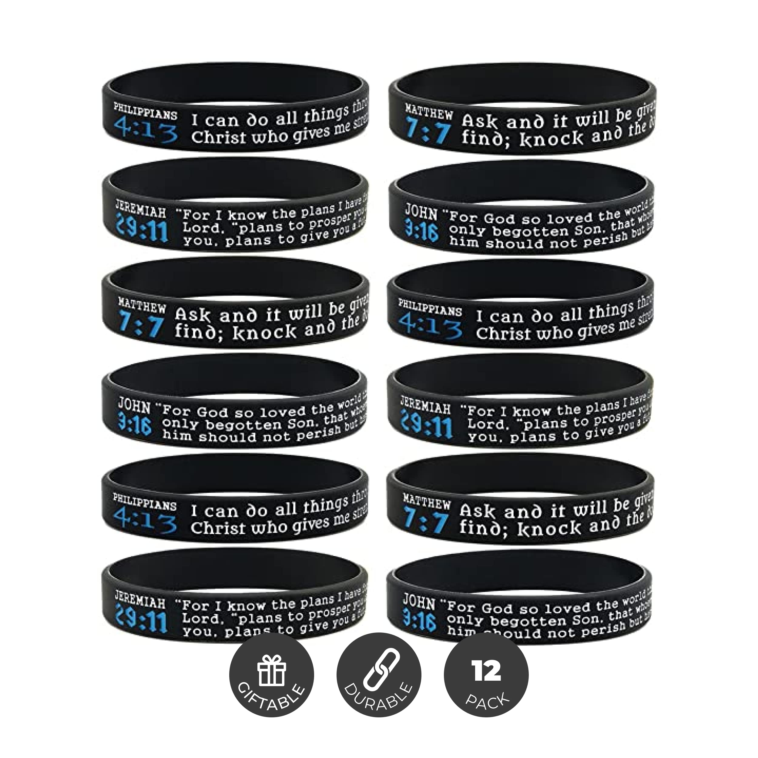 Aggregate 82+ bible verse rubber bracelets latest POPPY