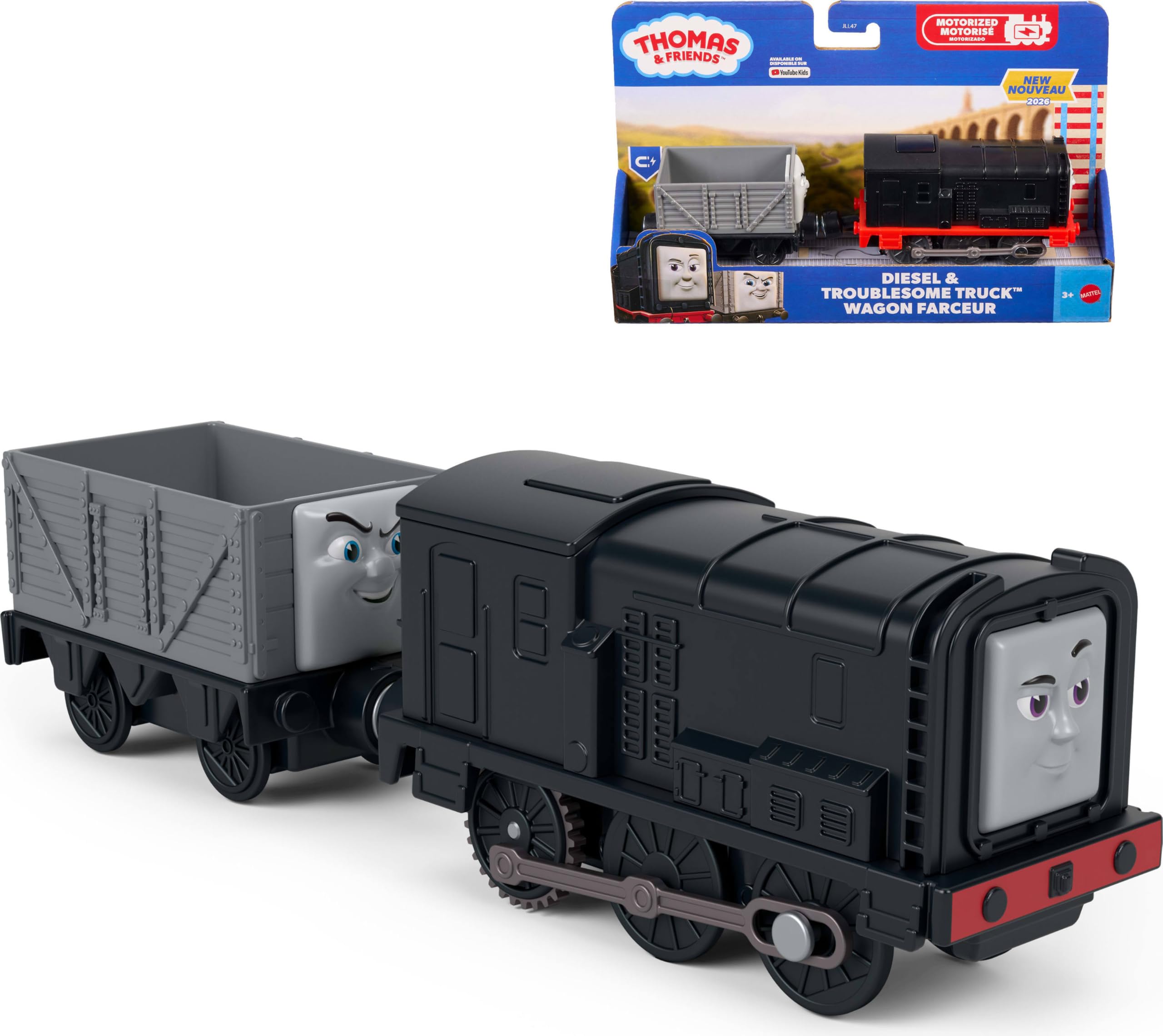 THOMAS & FRIENDS Motorized Diesel Engine & Troublesome Truck Vehicle