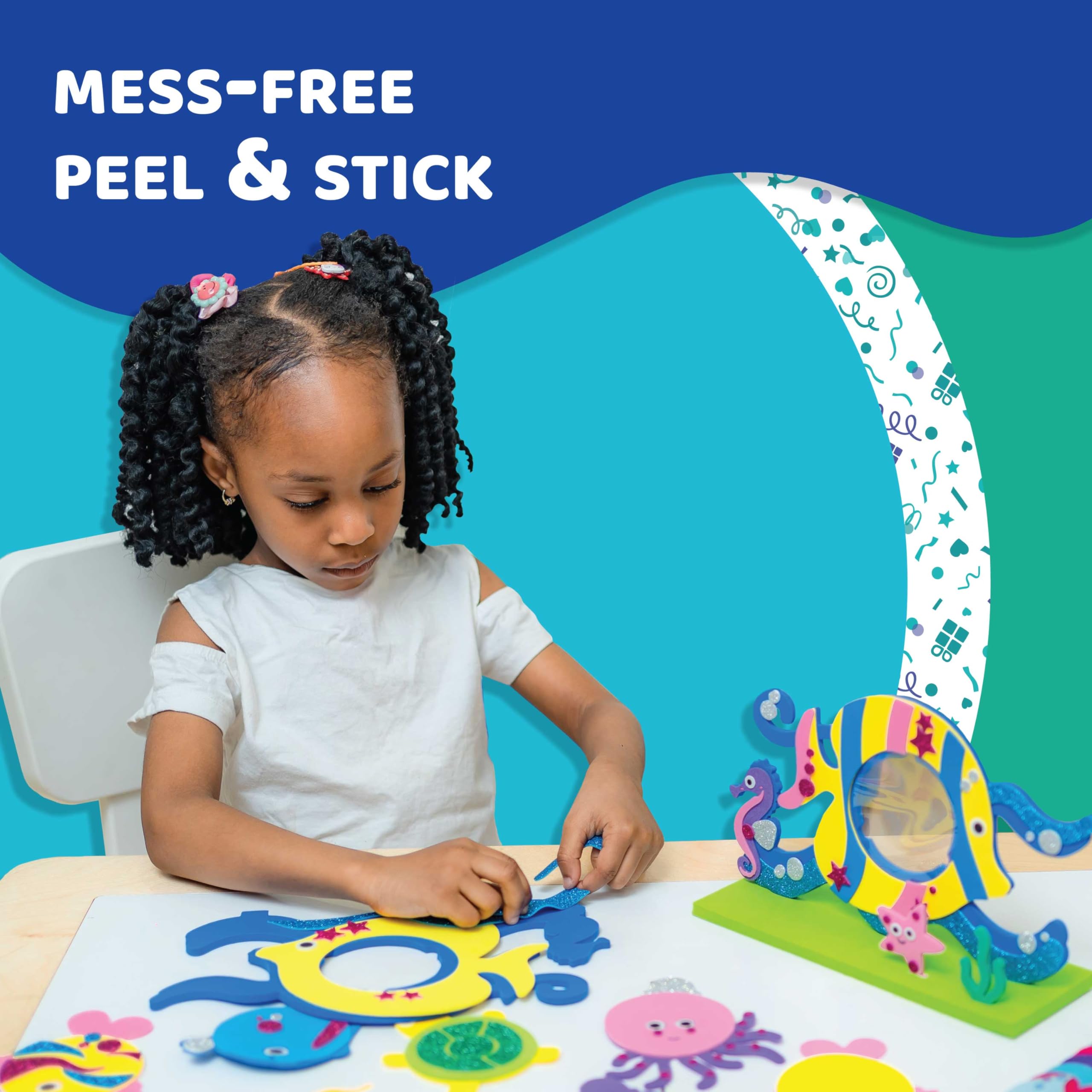 Under the Sea Themed Craft Kit | Includes Beautiful Felt Mermaid Sewing Kit | 3 Different Crafts-in-1 | Best Gift for Girls Ages 6 to 10 years (3-in-1)