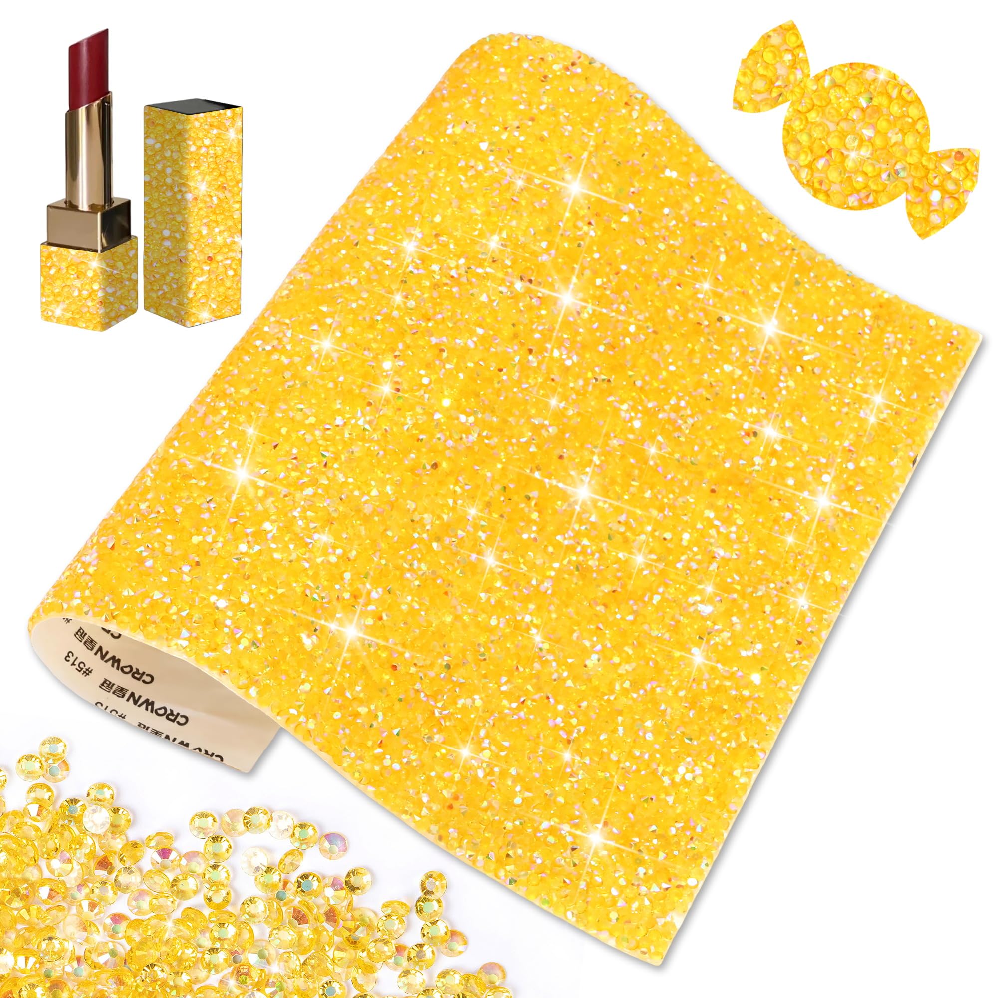 Feuille de diamant autocollante pour décoration de fête et bricolage DIY