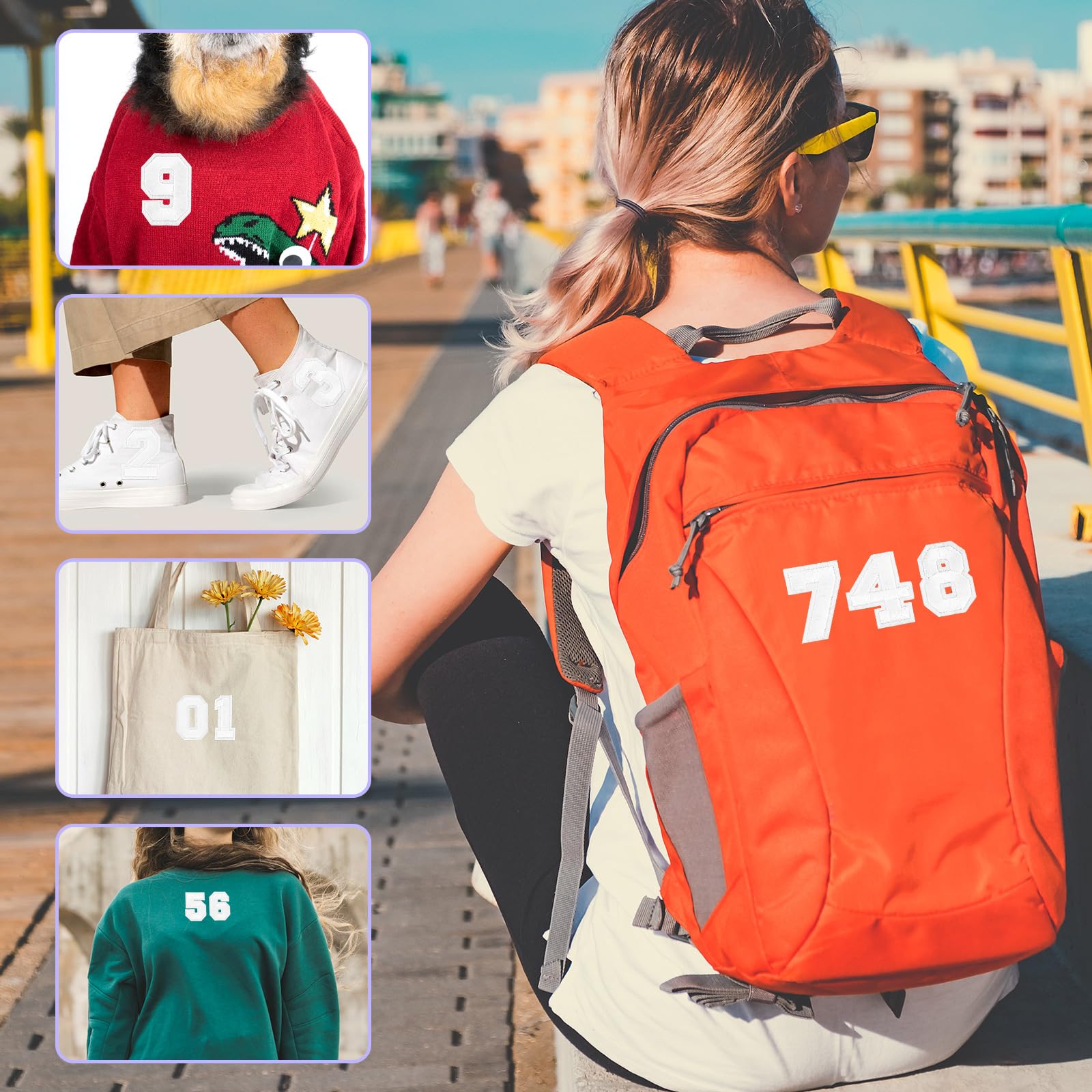 Lot De 30 écussons Thermocollants - Chiffres De 0 à 9 - En Polyester