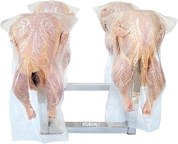 12 Inch Chicken Drying Rack 4 Stations, Poultry Shrink Bag Processing Stand