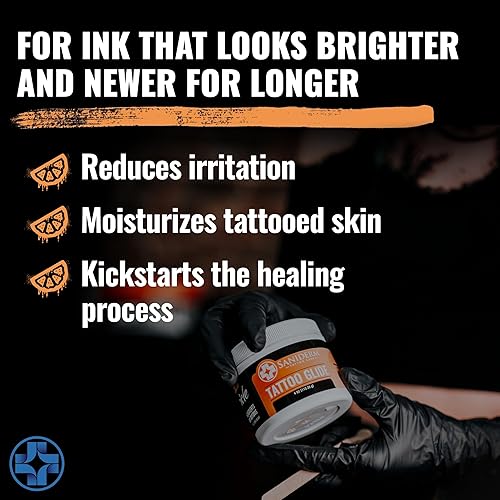 Miniatura 5 de Saniderm Tattoo Glide, Crema hidratante de tatuaje premium (4 onzas)  Uso durante y después del proceso de tatuaje, hecho con ingredientes naturales