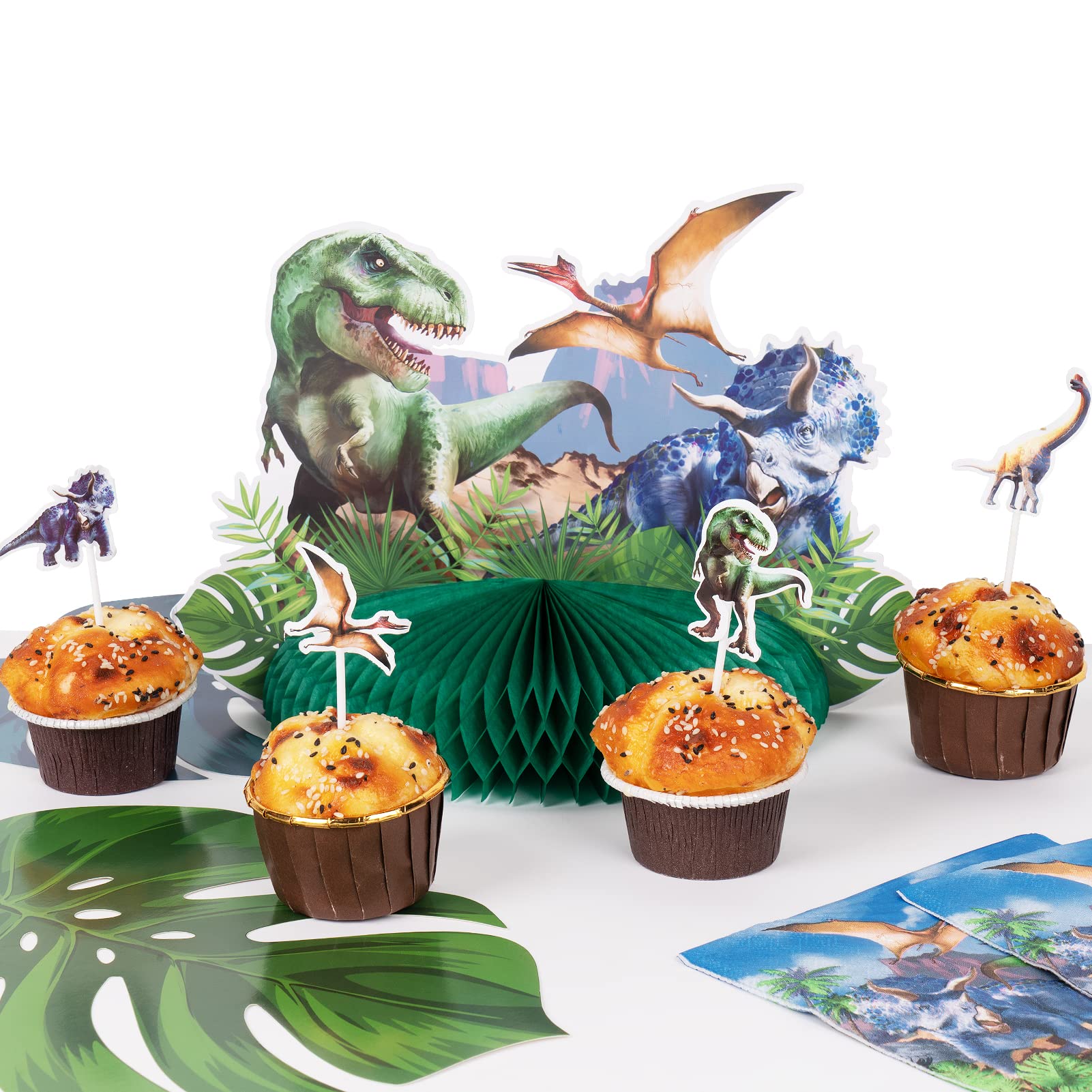 DECORLIFE Dinosaur Birthday Party Supplies Serves 24, Dinosaur Party