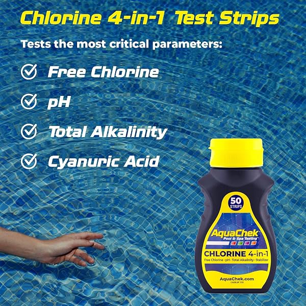 AQUACHEK 511244A Piscine et spa Strip Test, Jaune - 3