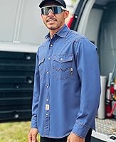 Vista 48 de BOCOMAL FR Shirts 6.25oz Camisas de soldadura ligeras Camiseta ignífuga para hombre ignífuga Gris