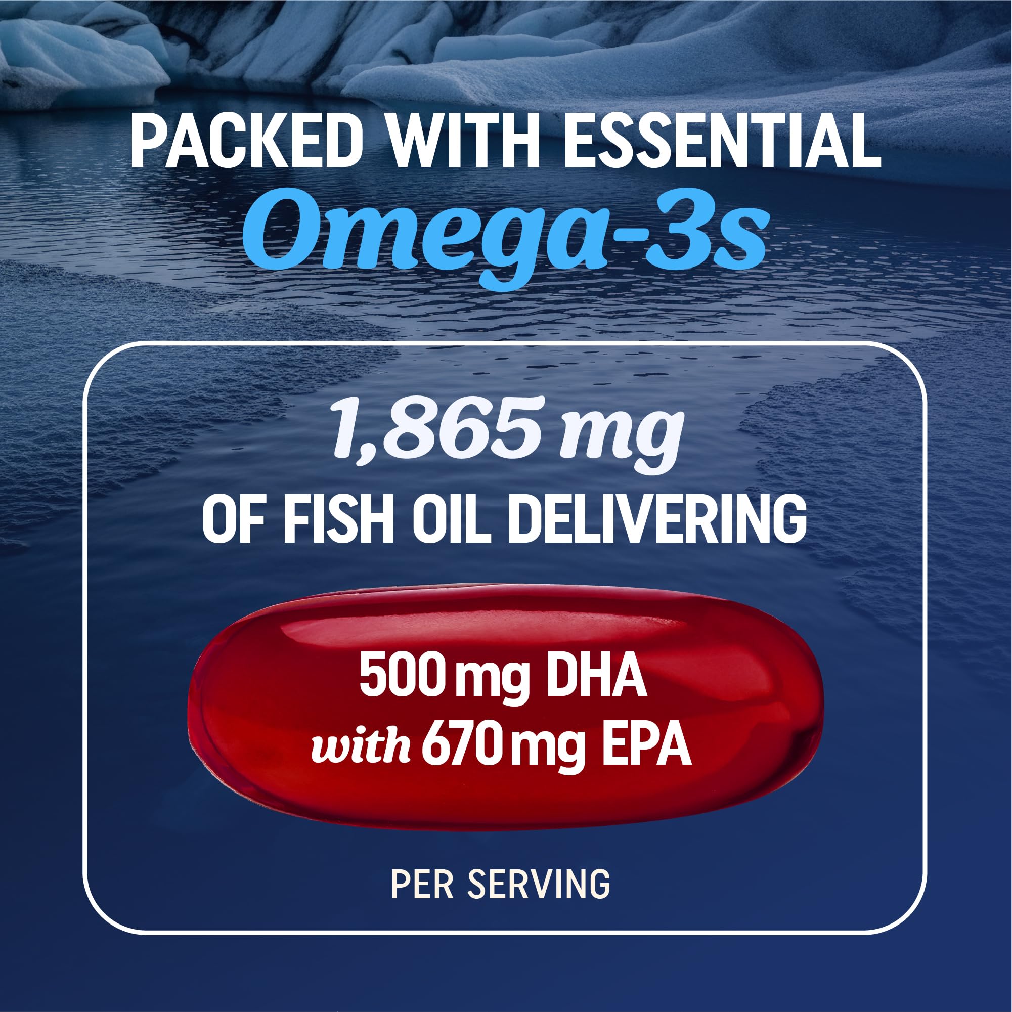 Omega 3 Fish Oil + Co Q10, Heart Health Support, Omega-3 with CoQ10 100MG — Amazon image 2