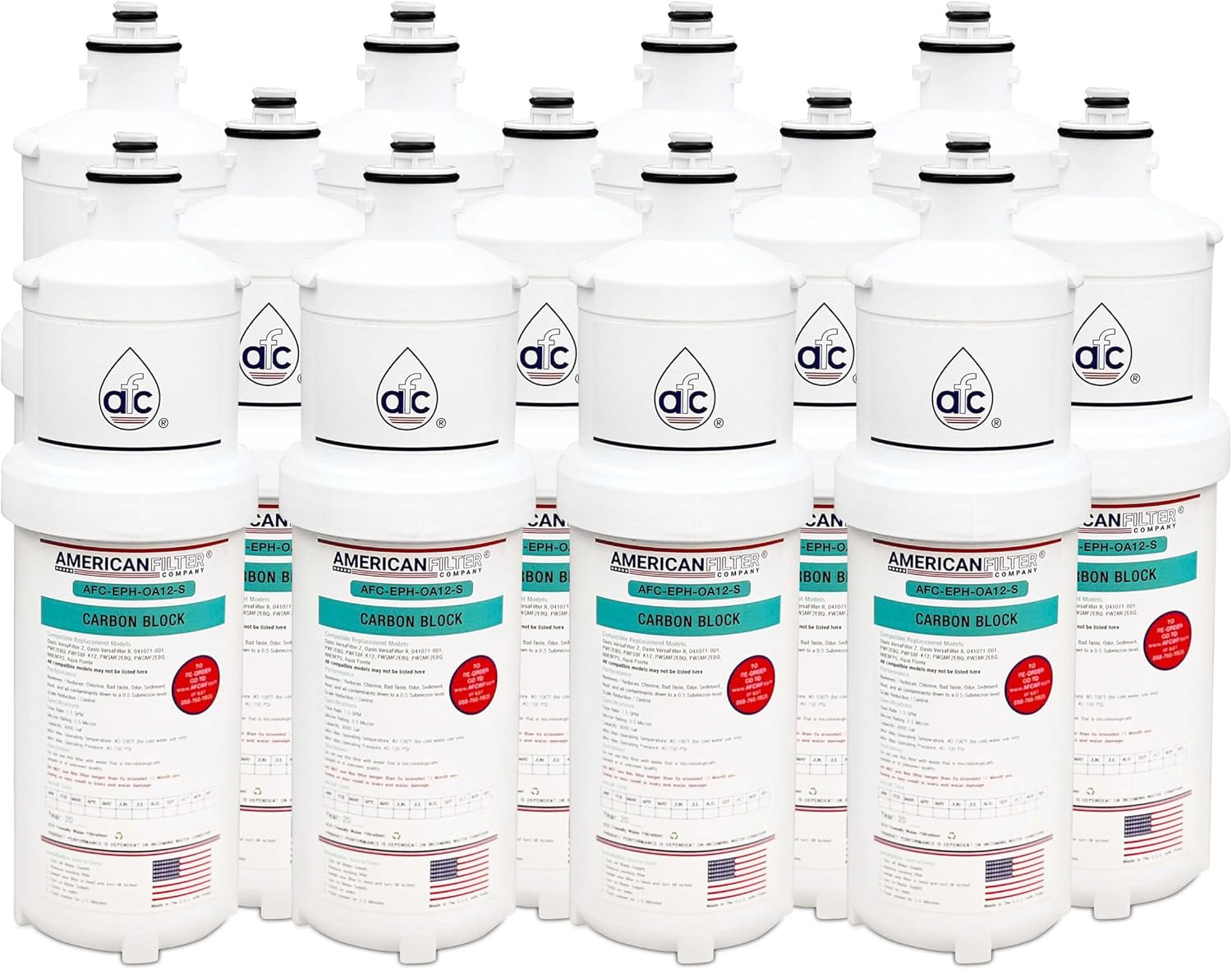 American Filter Company®, #AFC-EPH-OA12-S Compatible with Oasis® 041071-001 VersaFilter 2, Aqua Pointe & Bottle Fillers (PWF2EBQ,PWFSBF-K12,PWSMF2EBQ,NNEBFPG)- 1 Filter