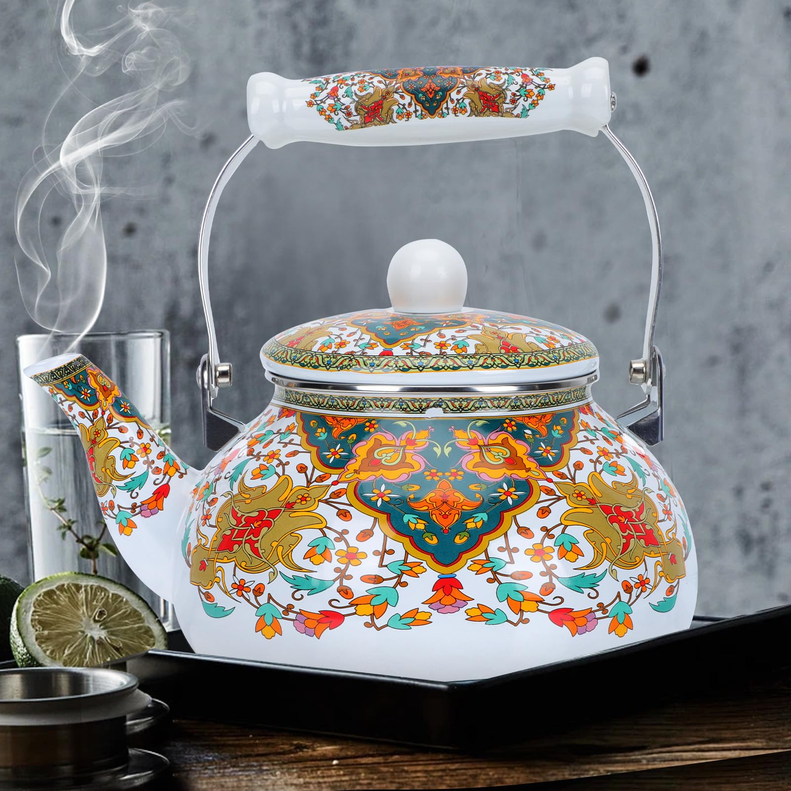 Bollitore Smaltato 2,5 per Cucina e Casa, Uso Pratico