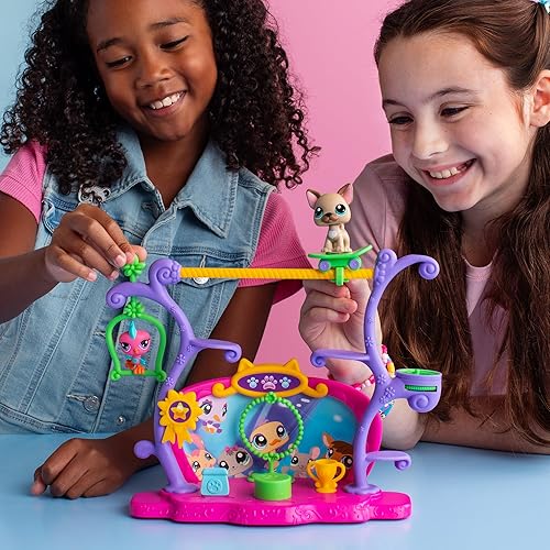Miniatura 3 de Littlest Pet Shop, Pets Got Talent Play Set  Gen 7, Pets #67 & # 66, Auténtica figura de cabeza Bobble LPS Bobble, juguete coleccionable de