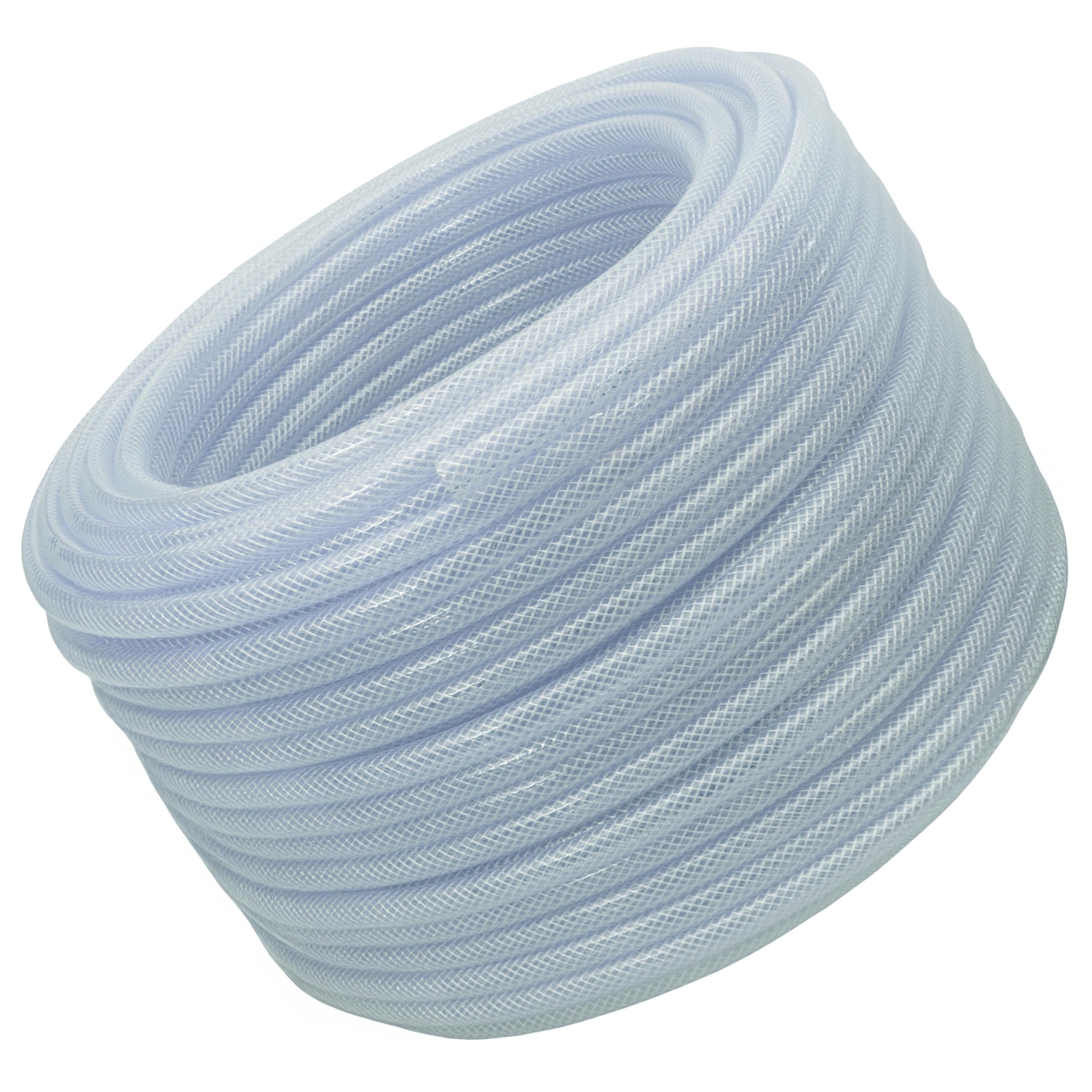 Cost Wise Clear Braided Pvc Reinforced Hose 12.5Mm (1/2”) Id 15.9Mm O/D Length 3M – Water, Oil, Fuel &Gas