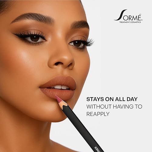 Miniatura 3 de Lápiz de labios de Sorme Cosmetics, permanente e impermeable de 0.06 oz, Castaño