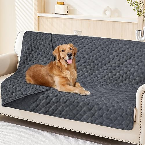 Miniatura 66 de Smiry Funda impermeable para cama de mascota, suave y lavable, para cama, sofá, reversible, perros pequeños, medianos, grandes, gatos, diseño