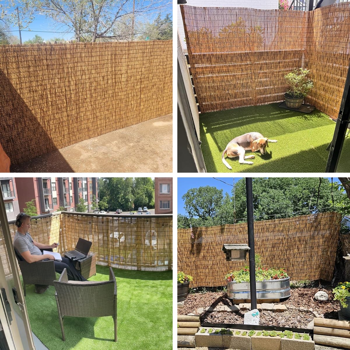 Générique Rouleau Brise Vue Decoupable sur Mesure, Canisse Bambou pour Dimensions Specifiques, Cloture Jardin Hauteur Personnalisee en Osier(200cm(H))