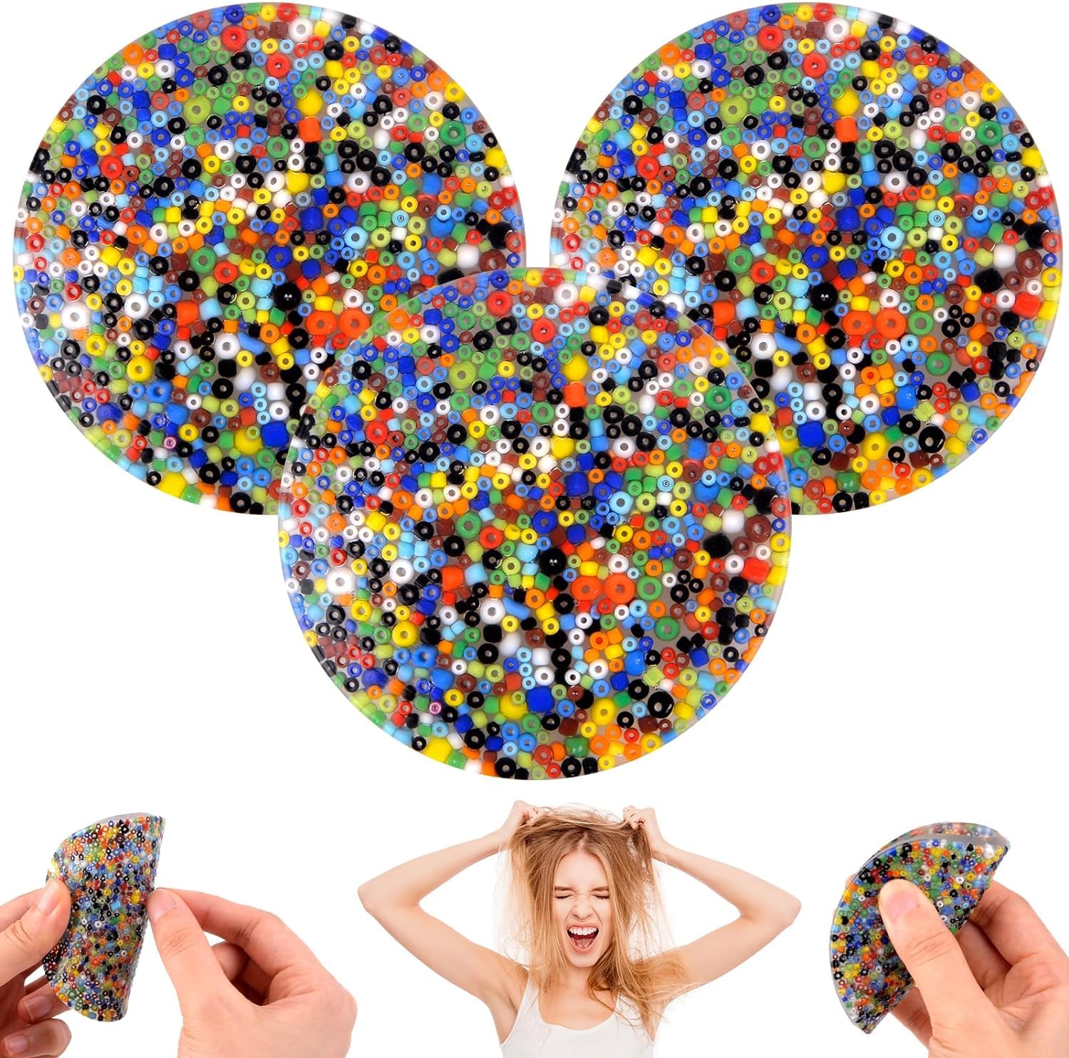 3PCS Skin Picking Fidget Toys, Picky Pad, Skin Picking Fidget, Picky Party Pad Fidget, Fidget Toy FüR Skin Picker, Sensorisches Spielzeug Zum Skin Pickin, OCD Relief Toys FüR Erwachsene Mit Adhs.