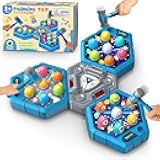WAYKEE Whack a Game Mole, Toys for 3 4 5 6+ Year Old Boys Girls, Whack a Game for Kids, Gifts for 3-12 Year Old Boys Girls, Interactive Educational Toys with Multiplayer Hammers Sound and Light