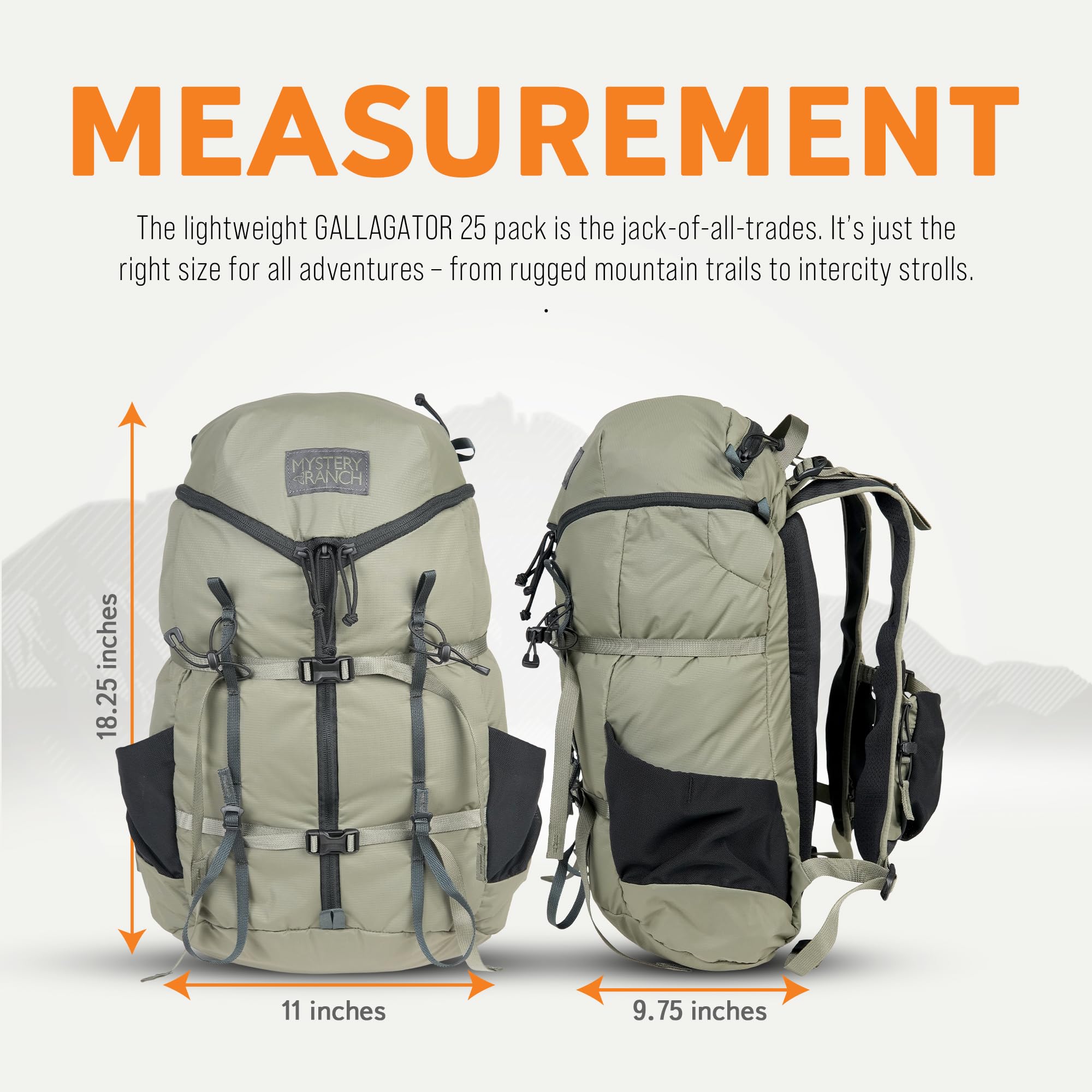 Mystery Ranch Gallagator 25 Travel Bag to Hiking Backpack Daypack