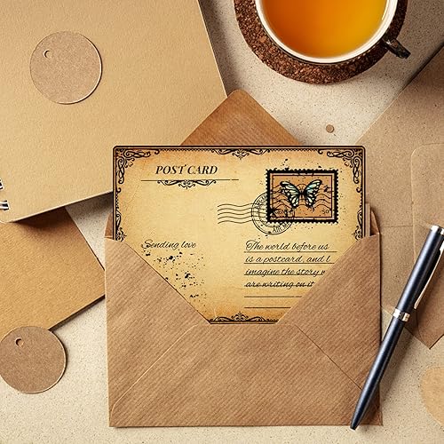 Miniatura 27 de GLOBLELAND Sellos transparentes de fondo de números vintage, sellos transparentes con estampado de palabras de flores, sellos transparentes