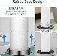 Vista 4 de Soporte de papel higiénico de peso pesado (con función de reserva) Soporte de almacenamiento de papel higiénico independiente, soporte