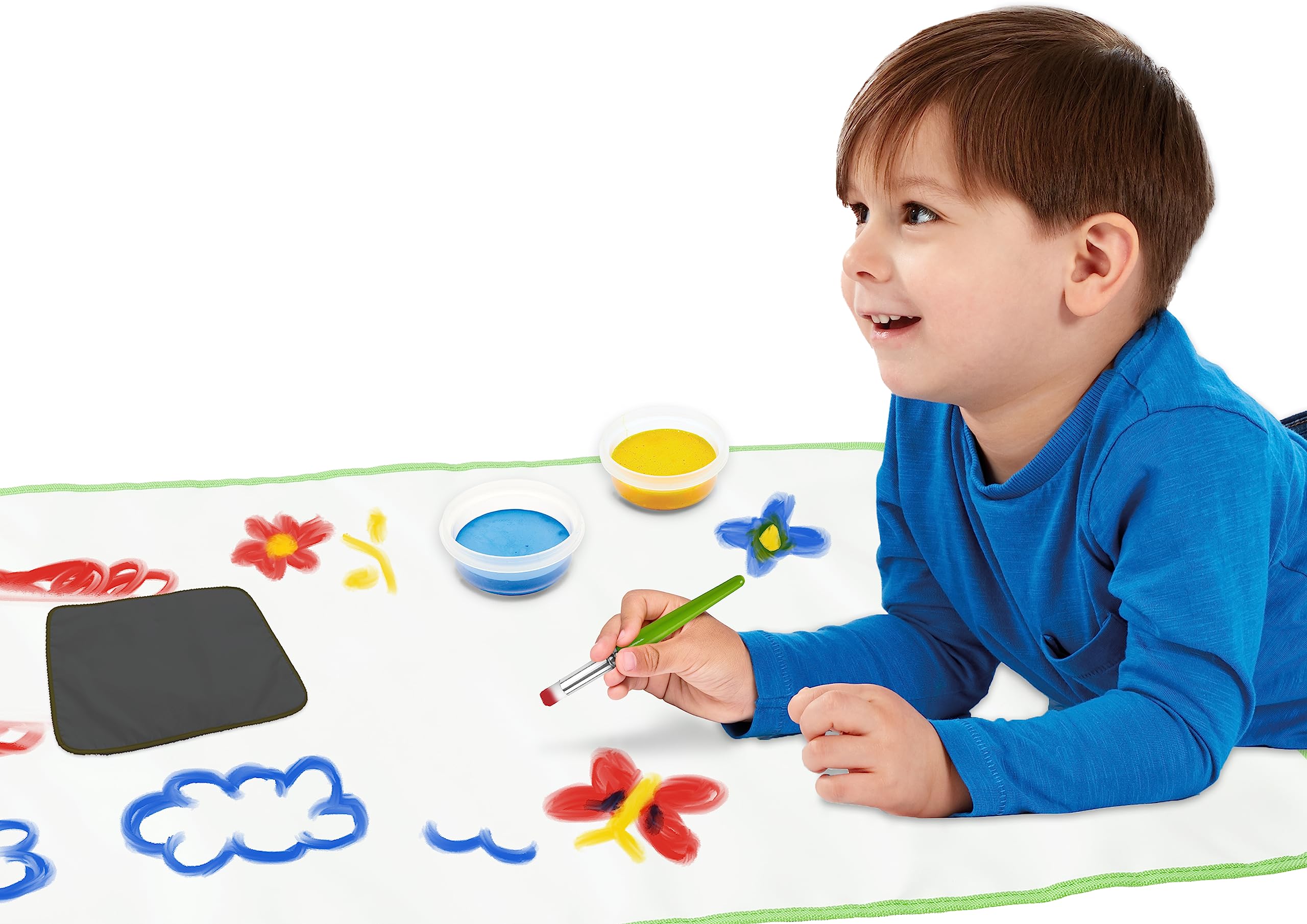 CRAYOLA Mini Kids - Mata do malowania i przemalowywania, Maxi powierzchnia wielokrotnego użytku do malowania zmywalnymi temperami, wiek 36 miesięcy, dla 3-latków, 81-1528