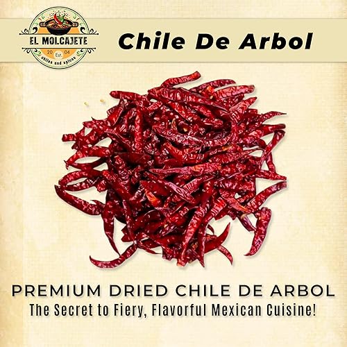 Miniatura 3 de Arbol Chile Arbol Chile - 8 oz - Marca El Molcajete para recetas mexicanas tamales salsa chili carnes sopas guisos y barbacoa