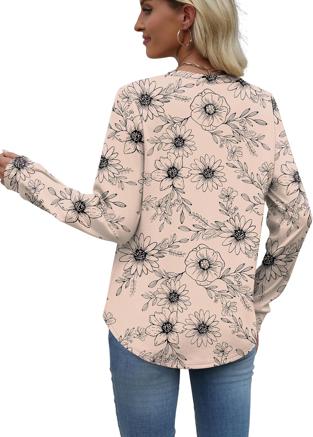 WIHOLL Sweatshirt for Women Crewneck Long Sleeve Shirts Curved Hem Lightweight Sweaters Fall Clothes 2025 - Image 6